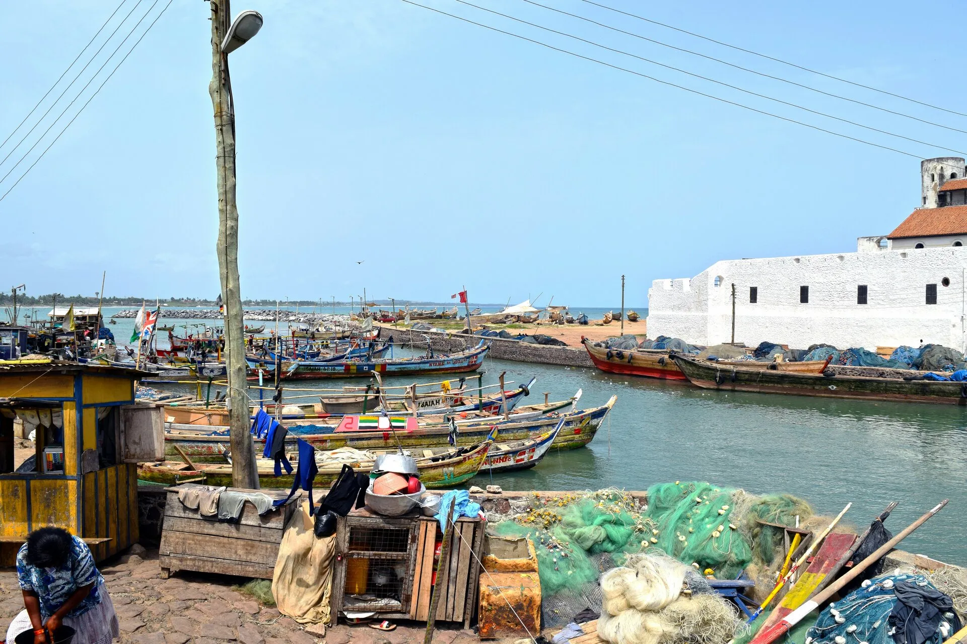 Local market scene in Ghana